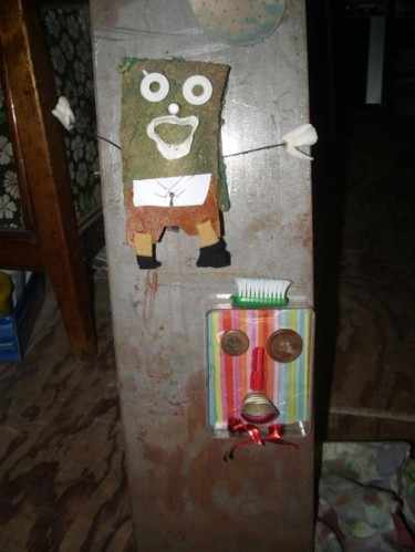 Sculpture titled "magnets bob l'épong…" by Yanosky, Original Artwork