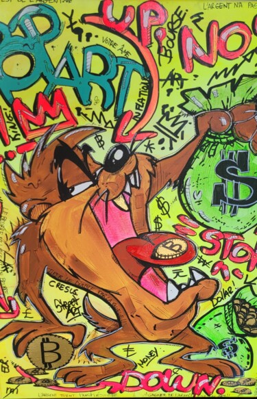 "tazzz inflation" başlıklı Tablo Art Hugo tarafından, Orijinal sanat, Akrilik Ahşap Sedye çerçevesi üzerine monte edilmiş