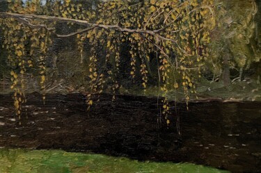 Pittura intitolato "Тёмная вода" da Maria Vinichenko, Opera d'arte originale, Olio