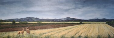 Painting titled "The Blue Crests - L…" by Barbouilletto, Original Artwork, Acrylic Mounted on Wood Panel