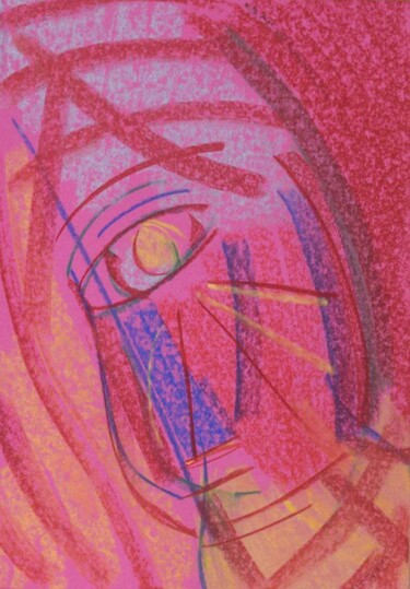 Drawing titled "Le regard" by Marsin Mineart, Original Artwork, Pastel