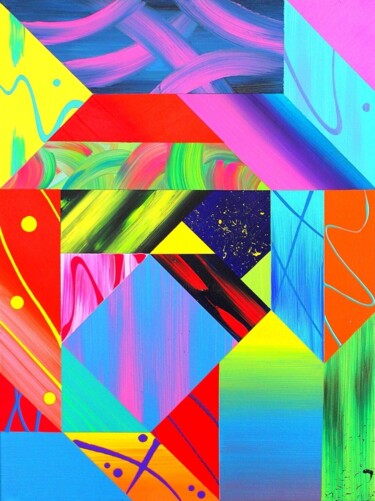 Painting titled "Voyage part 3" by Mathieu Menu, Original Artwork, Acrylic