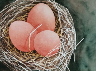 绘画 标题为“TROIS” 由Yves Marie Teiller, 原创艺术品, 水彩
