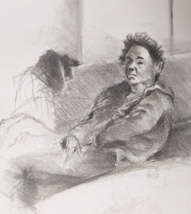 "Silvana" başlıklı Resim Serge Salis tarafından, Orijinal sanat, Mum boya