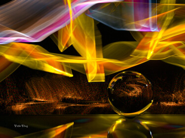 Photography titled "Esfera de Cristal" by Víctor Vives, Original Artwork, Light Painting