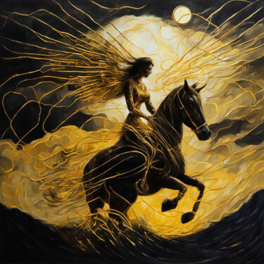 数字艺术 标题为“Rider 1.4” 由Elmir Tatar, 原创艺术品, AI生成的图像
