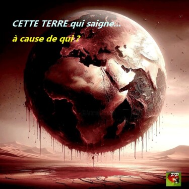 Digital Arts titled "Terre qui saigne" by Pierre Peytavin, Original Artwork, AI generated image