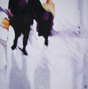 「out for shopping」というタイトルの絵画 Gerard Jouannetによって, オリジナルのアートワーク, アクリル