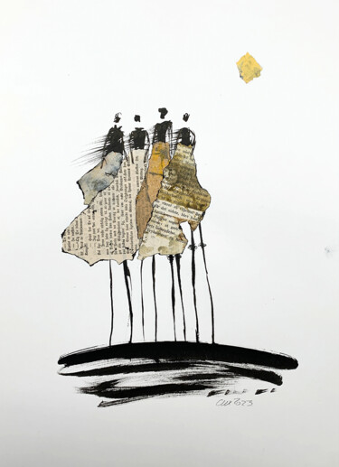 Ohne Titel - Frauengruppe II 图画 标题为“Ohne Titel - Frauen…” 由Claudia König (koenigsfigurine), 原创艺术品, 墨