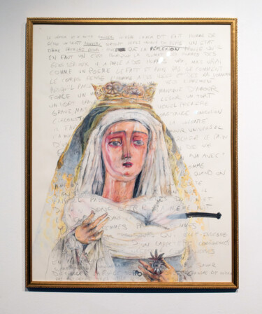 Disegno intitolato "Les corps glorieux…" da Eva Bergera, Opera d'arte originale, Acquarello