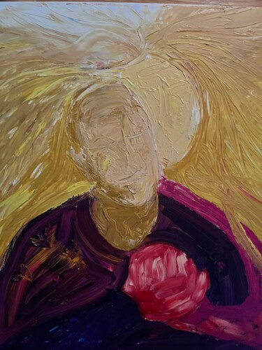Pittura intitolato "Объятия души" da Olga Pecherskaia, Opera d'arte originale, Acrilico