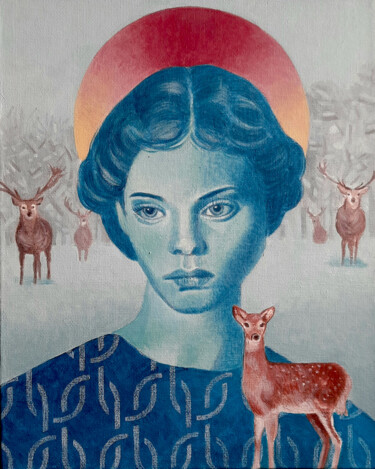 Malarstwo zatytułowany „Pay attention to th…” autorstwa Lauragreenart, Oryginalna praca, Akryl