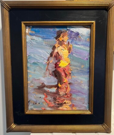 Peinture intitulée "LaGuna Beach Breeze" par Jove Wang, Œuvre d'art originale, Huile