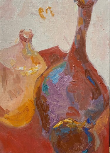 "Гранат и кувшины" başlıklı Tablo Станислав Поликарпов tarafından, Orijinal sanat, Petrol