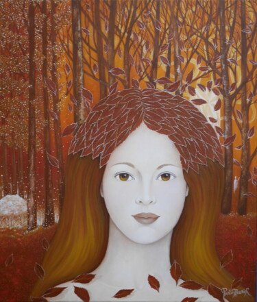 Peinture intitulée "Au-delà du paysage" par Mado Pourtin Mousnier, Œuvre d'art originale, Huile Monté sur Châssis en bois