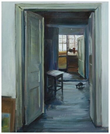 Schilderij getiteld "In Novozhilov's est…" door Vladislav Zdor, Origineel Kunstwerk, Olie