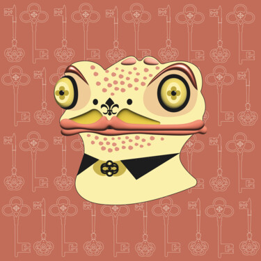 数字艺术 标题为“Frog Mr. 24” 由Ilona Matushkova, 原创艺术品, 2D数字工作