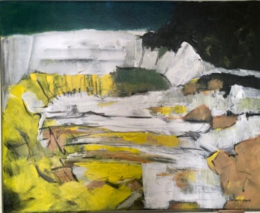 Schilderij getiteld "Entre la mer et la…" door Yvelise Holopherne, Origineel Kunstwerk, Acryl
