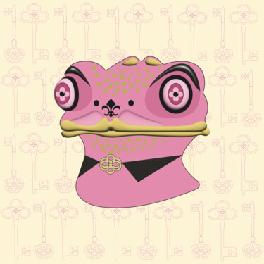数字艺术 标题为“Frog Mr. 25” 由Ilona Matushkova, 原创艺术品, 2D数字工作