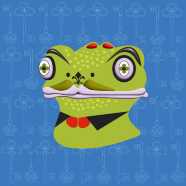 数字艺术 标题为“Frog Mr. 51” 由Ilona Matushkova, 原创艺术品, 2D数字工作