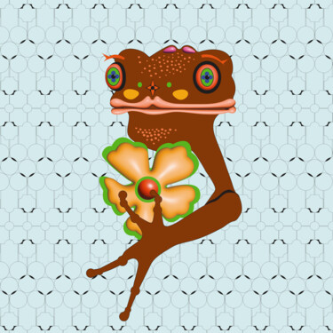 数字艺术 标题为“Frog Mrs. 26” 由Ilona Matushkova, 原创艺术品, 2D数字工作