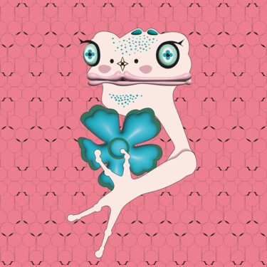 数字艺术 标题为“Frog Mrs. 28” 由Ilona Matushkova, 原创艺术品, 2D数字工作