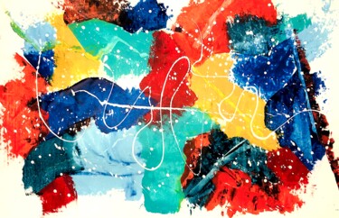 Pintura titulada "Abstrait N°28" por Willigo, Obra de arte original, Acrílico