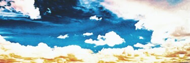 Schilderij getiteld "Clouds 3" door Salah El Moncef, Origineel Kunstwerk, Olie