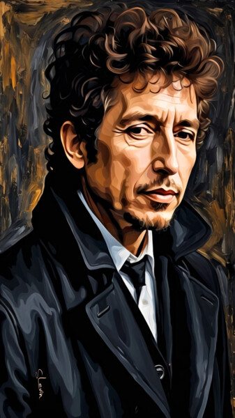 metamorphosis of Bob Dylan the poet’s glare Digital Arts με τίτλο "metamorphosis of Bo…" από Si Levin, Αυθεντικά έργα τέχνης, Εικόνα που δημιουργήθηκε με AI Τοποθετήθηκ…