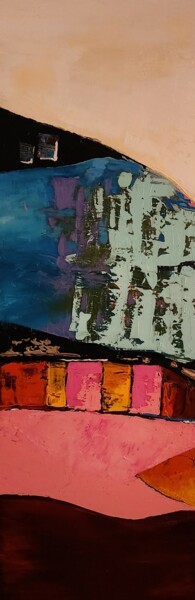 Peinture intitulée "Falaise" par Claude Lépine, Œuvre d'art originale, Acrylique