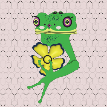 数字艺术 标题为“Frog Mrs. 31” 由Ilona Matushkova, 原创艺术品, 数字油画