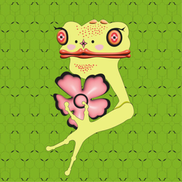 数字艺术 标题为“Frog Mrs. 37” 由Ilona Matushkova, 原创艺术品, 数字油画