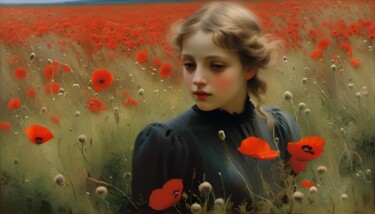 Quand les coquelicots nous parlent Digital Arts titled "Quand les coquelico…" by Didier Pistol, Original Artwork, AI generated image