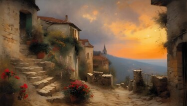 "La chaleur occitane" başlıklı Dijital Sanat Didier Pistol tarafından, Orijinal sanat, AI tarafından oluşturulan görüntü