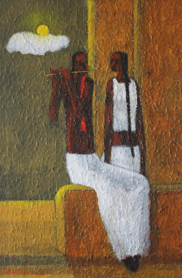 Love - Making Memories Painting titled "Love - Making Memor…" by Basil Cooray, Original Artwork, Acrylic Mounted on Other rigid panel