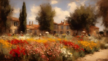 Digital Arts titled "Fleurs en pagaille" by Didier Pistol, Original Artwork, AI generated image