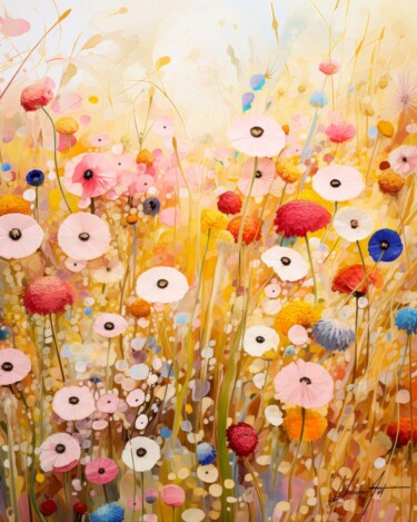 Un Sussurro Floreale Digitale Kunst getiteld "Un Sussurro Floreale" door Andrea La Martina (NEXA ART), Origineel Kunstwerk, Digitale collage Gemo…