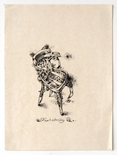 Disegno intitolato "Stool of the day" da Ilya Kexholmsky, Opera d'arte originale, Grafite