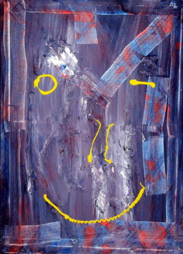 Malerei mit dem Titel "n´abandonne pas" von Hans-Jürgen Grossmeyer, Original-Kunstwerk, Acryl