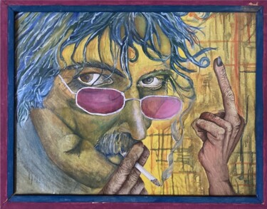 Schilderij getiteld "Sin título" door Franco Ibazeta, Origineel Kunstwerk, Acryl Gemonteerd op Frame voor houten brancard