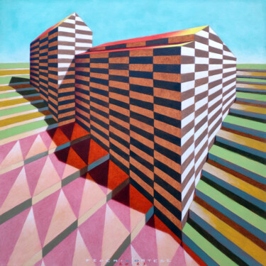 Painting titled "Little house number…" by Federico Cortese, Original Artwork, Oil