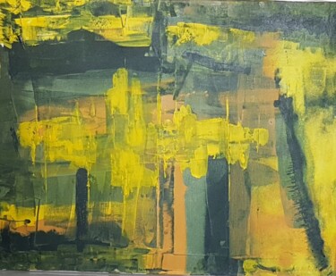 Peinture intitulée "Soleil automnal" par Jacqueline Poitevin, Œuvre d'art originale, Acrylique Monté sur Châssis en bois