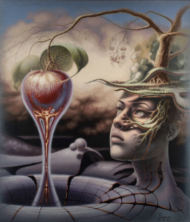绘画 标题为“Gravity” 由Paul Sadowski, 原创艺术品, 油 安装在木质担架架上
