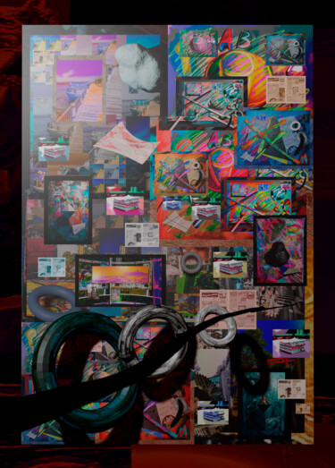 Digitale Kunst mit dem Titel "Synthesis 1" von Humans Sato, Original-Kunstwerk, 2D digitale Arbeit
