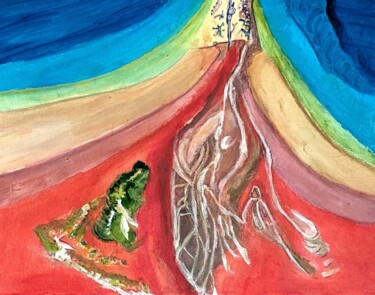 Peinture intitulée "EMERGENTE" par Juan Luis Gandulfo, Œuvre d'art originale, Acrylique Monté sur Châssis en bois