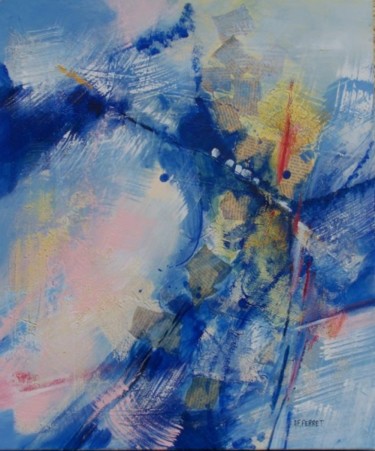 Peinture intitulée "petits cailloux bla…" par Anne-Frédérique Ferret, Œuvre d'art originale, Huile