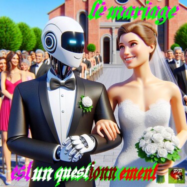 数字艺术 标题为“Le mariage est un q…” 由Pierre Peytavin, 原创艺术品, AI生成的图像