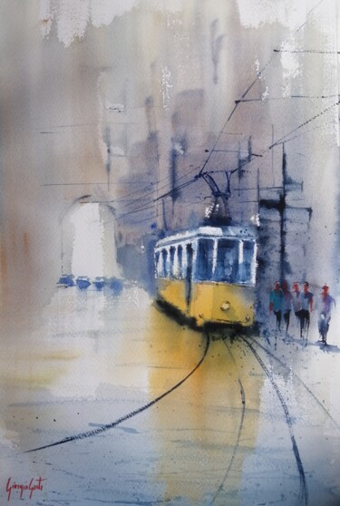 绘画 标题为“tram in Milan 26” 由Giorgio Gosti, 原创艺术品, 水彩