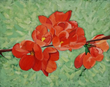 绘画 标题为“Spring landscape” 由Tatiana Karchevskaya, 原创艺术品, 丙烯 安装在木质担架架上