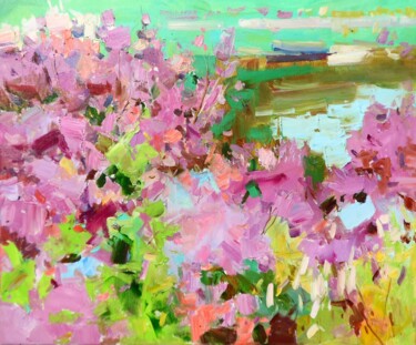 Azalea Flowers 绘画 标题为“Azalea Flowers” 由Yehor Dulin, 原创艺术品, 油